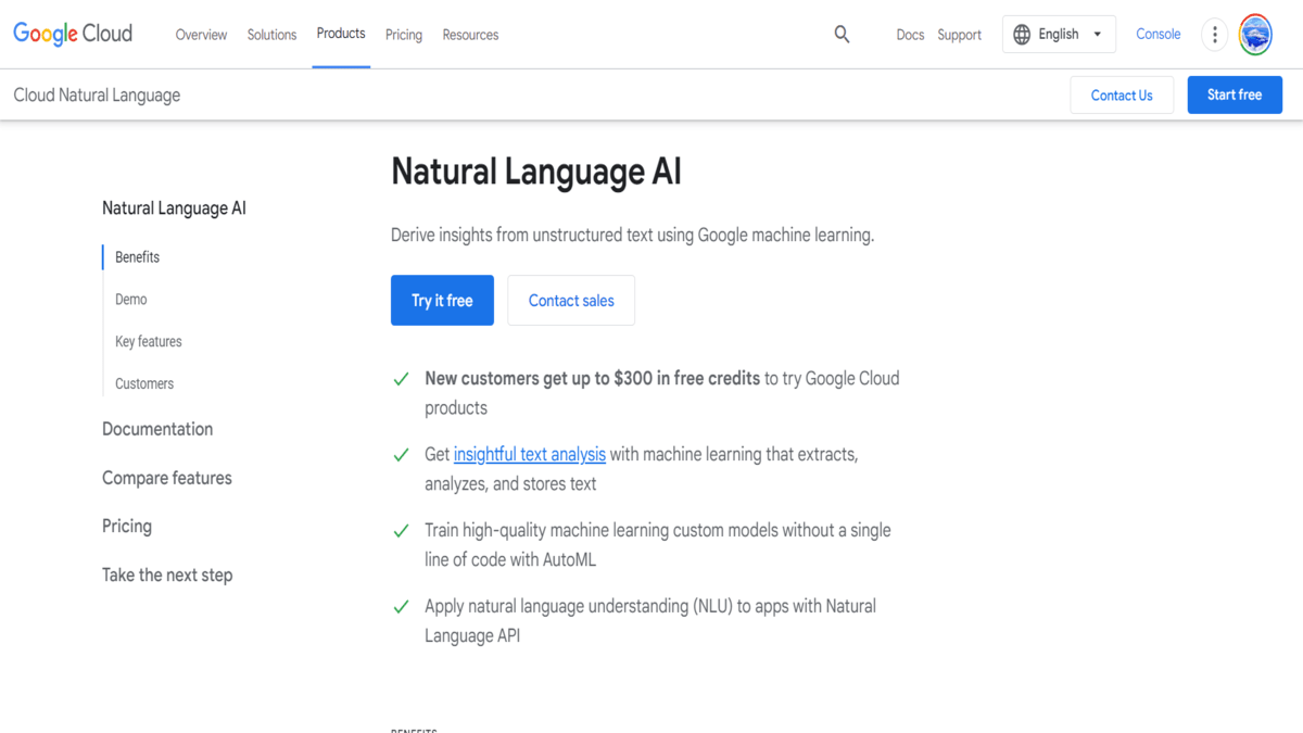 Google Cloud Nature Language API