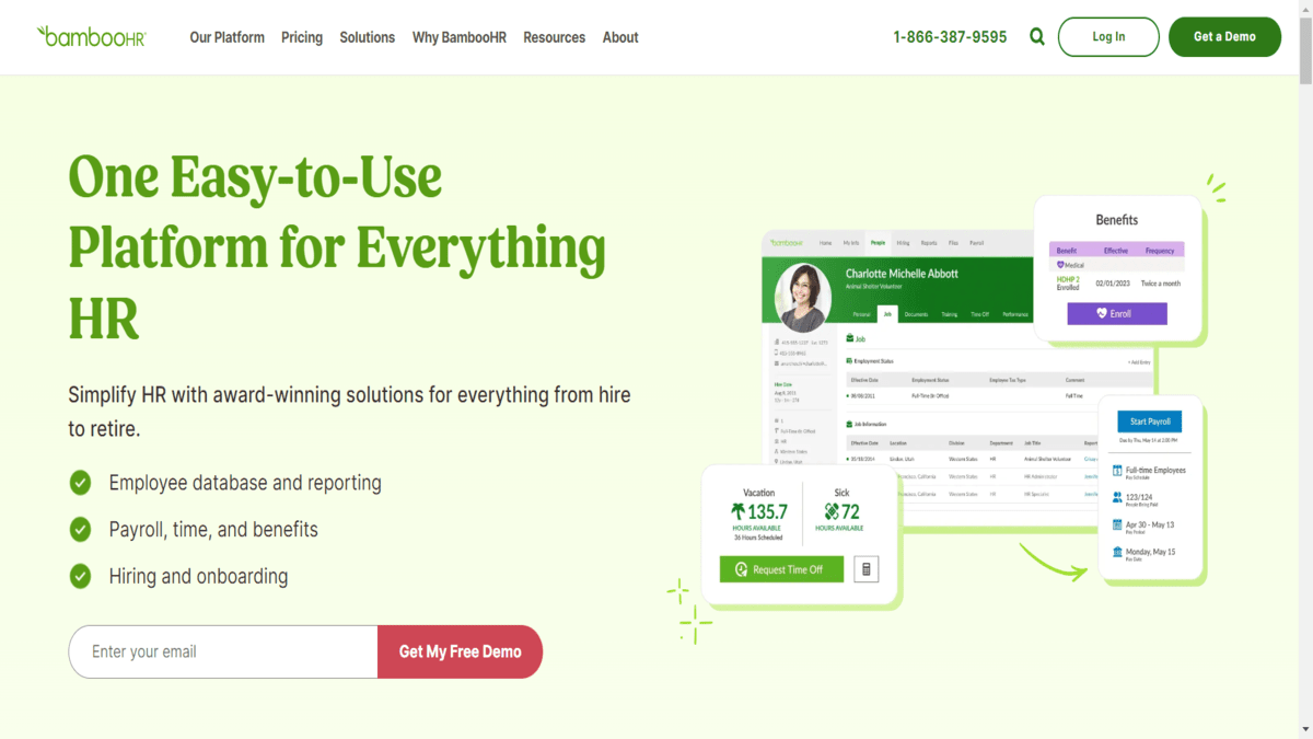 BambooHR Homepage