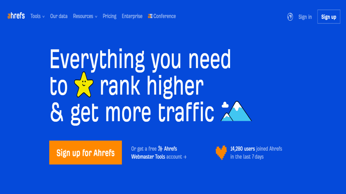 Ahrefs Homepage