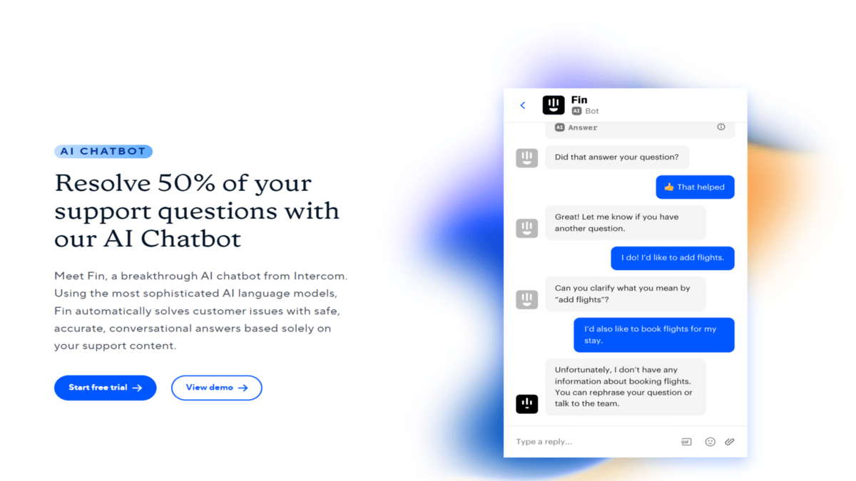 Intercom Homepage Screenshot