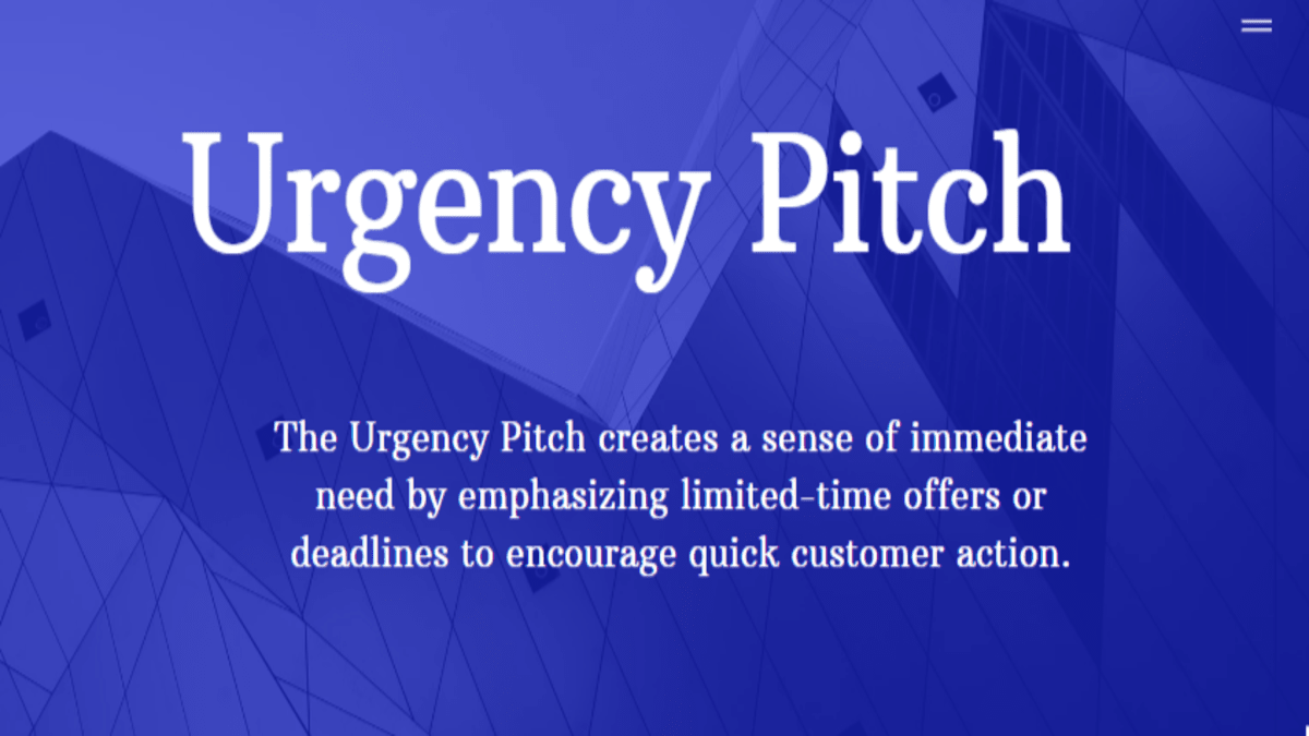 Urgency Pitch