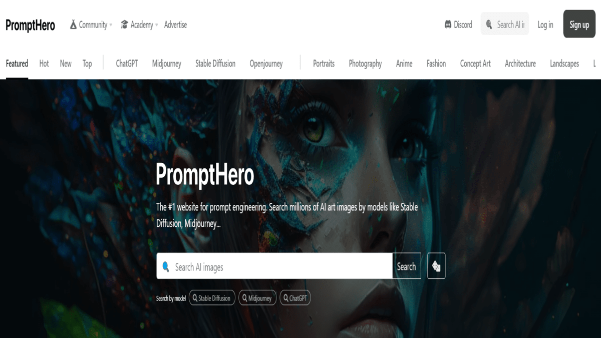 PromptHero Homepage