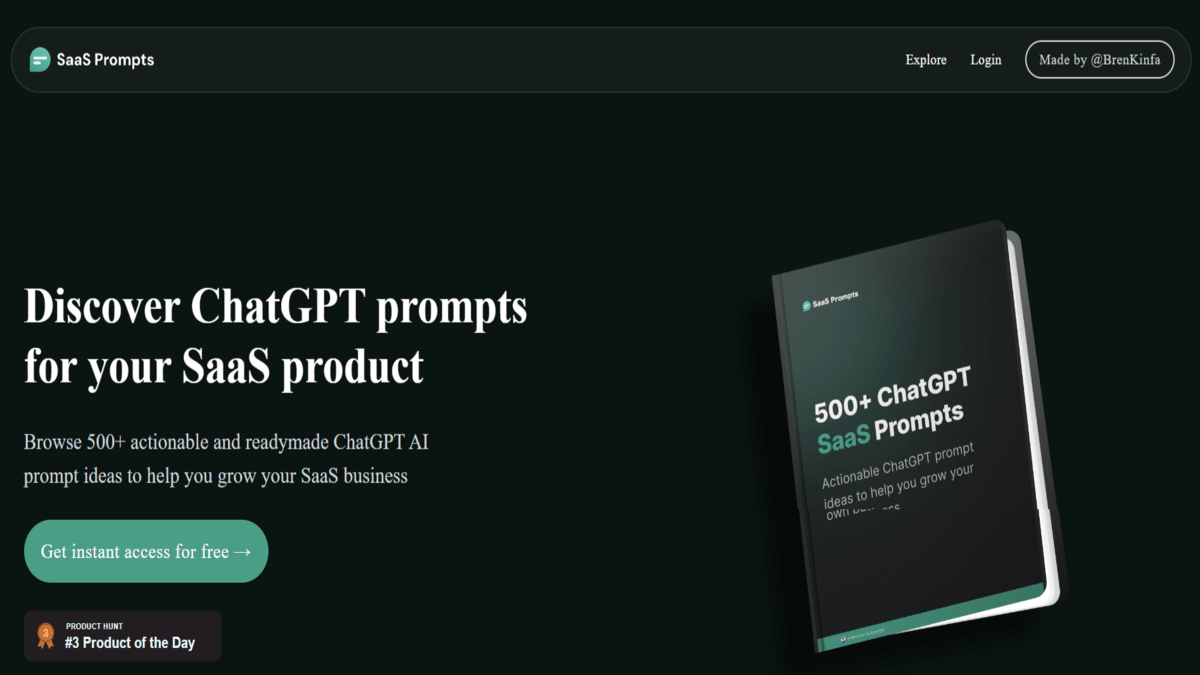 SaaSPrompt Homepage