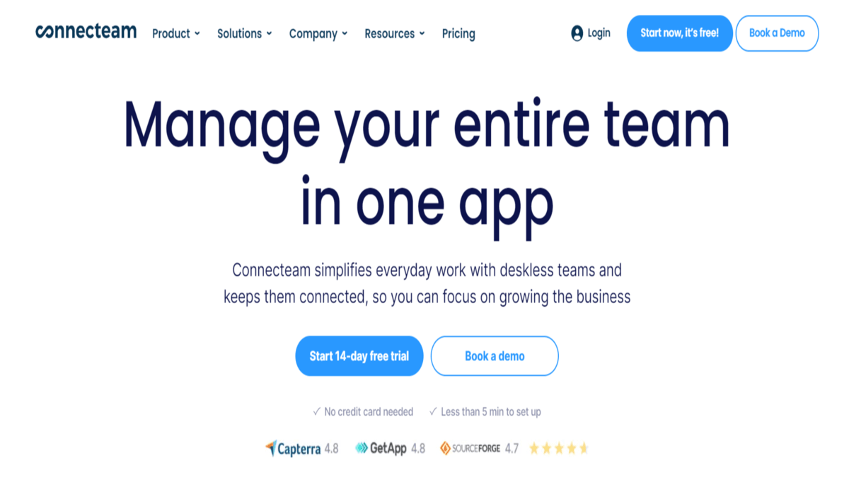 Connecteam Homepage Screenshot