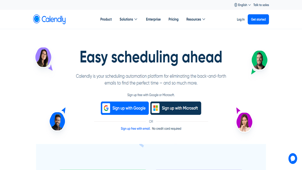 Calendly Homepage