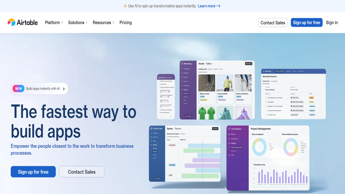 Airtable Homepage