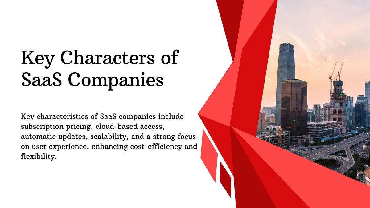 Key Characters of SaaS Companies