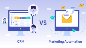 What is the difference between CRM and marketing automation tools?